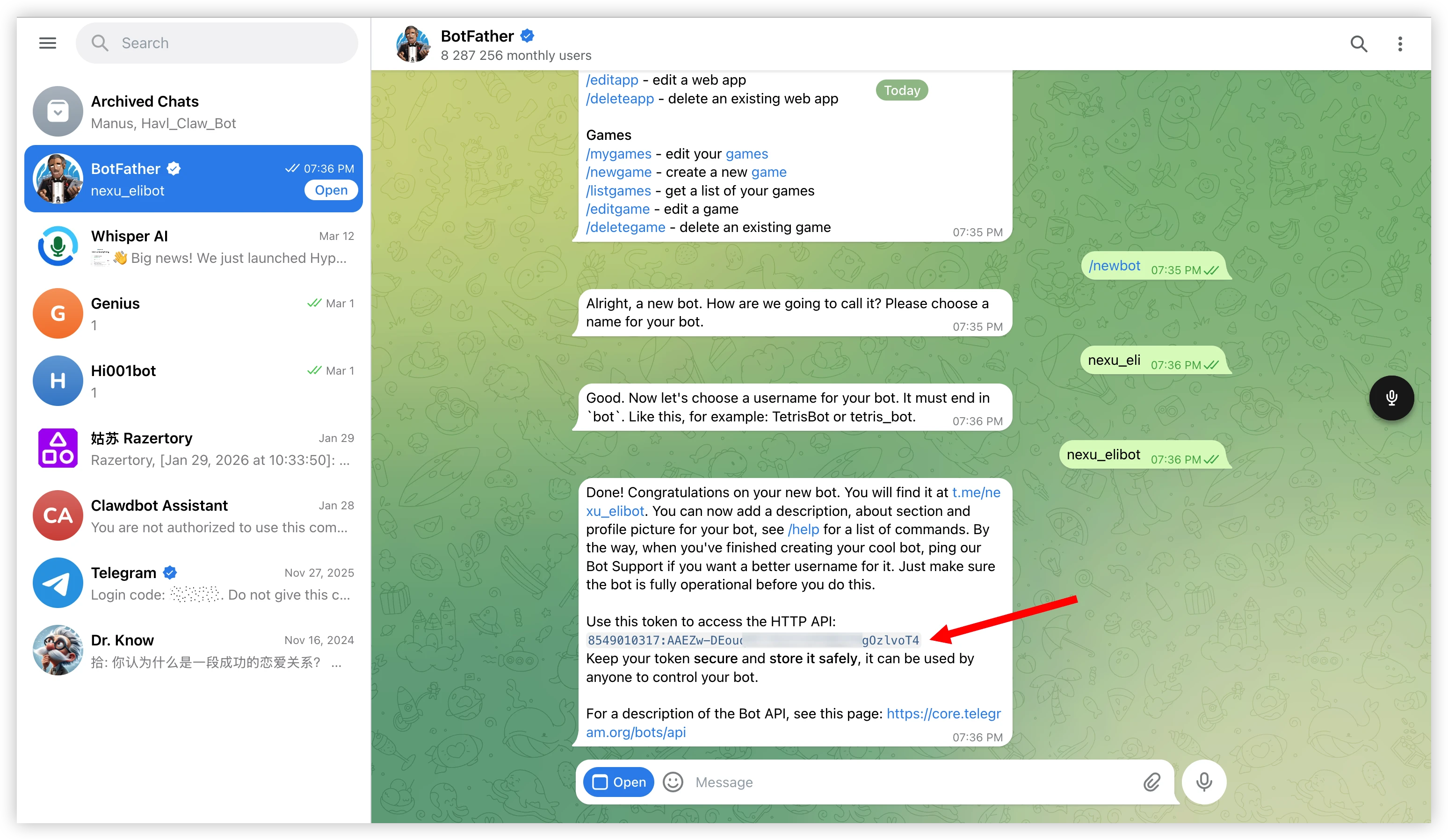 Get Bot Token